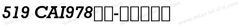 519 CAI978字体字体转换